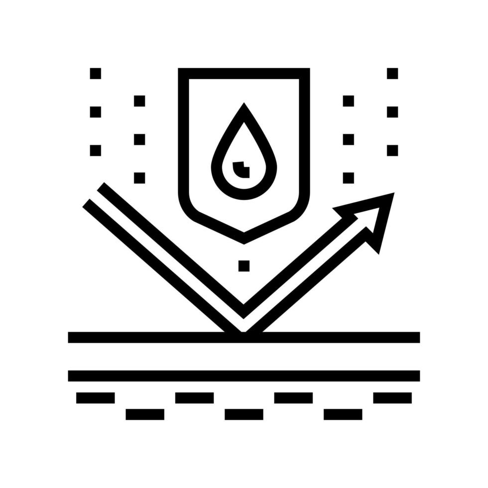 waterproof protect layer line icon vector illustration