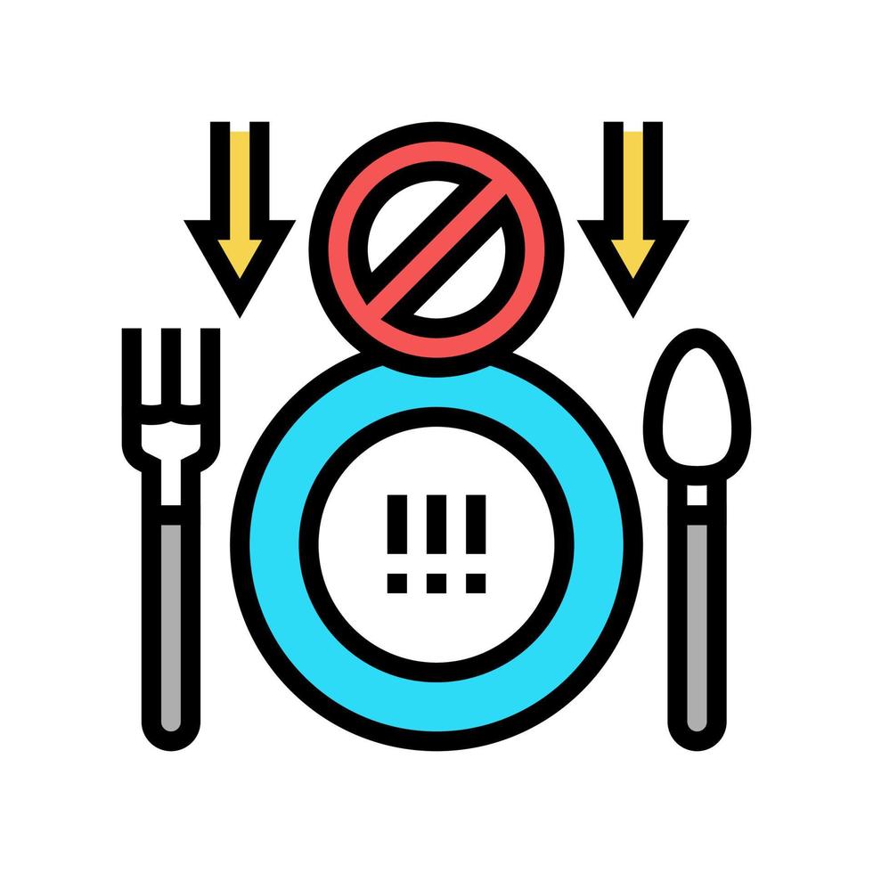 loss of appetite hepatitis color icon vector illustration