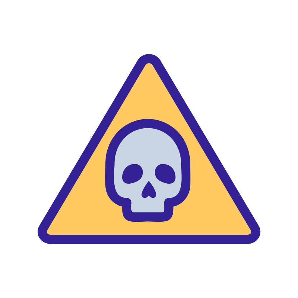 cautiously danger icon vector. Isolated contour symbol illustration vector