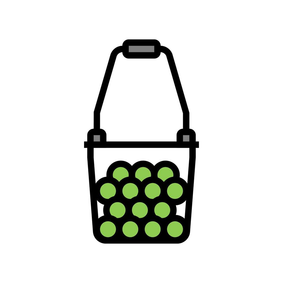 ilustración de vector de icono de color de tenis de tolva de pelota