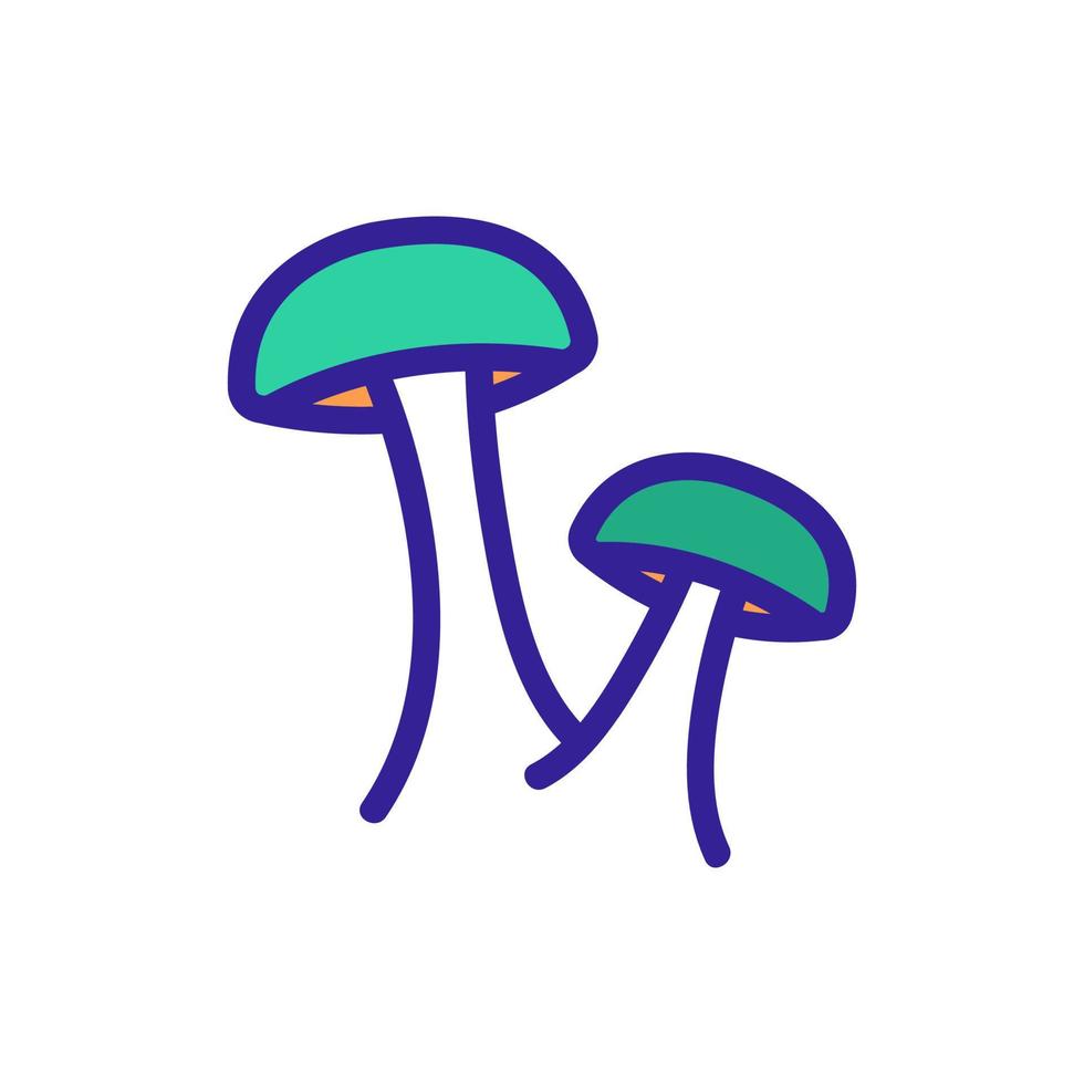Medicinal mushrooms icon vector. Isolated contour symbol illustration vector