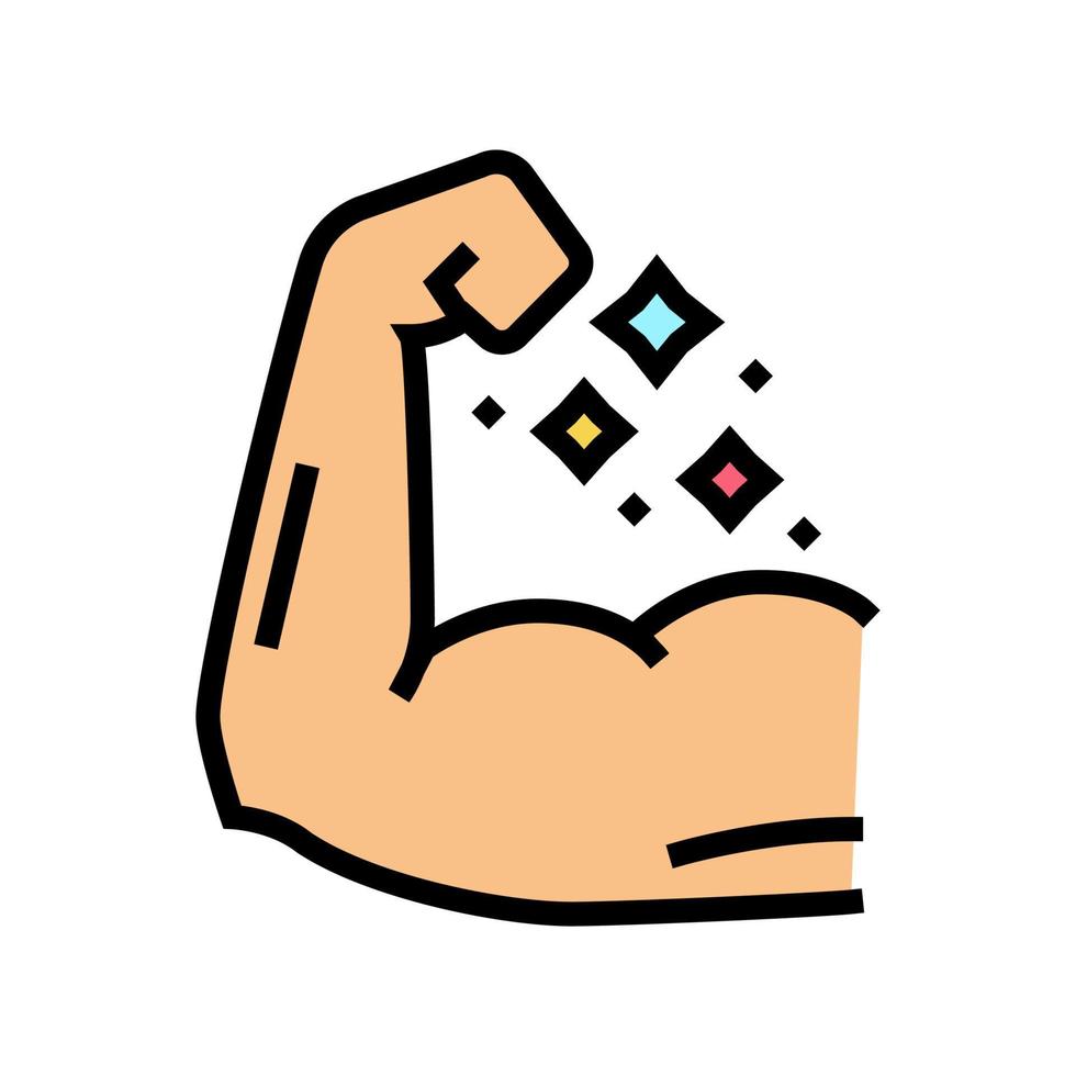 sportsman muscle color icon vector illustration