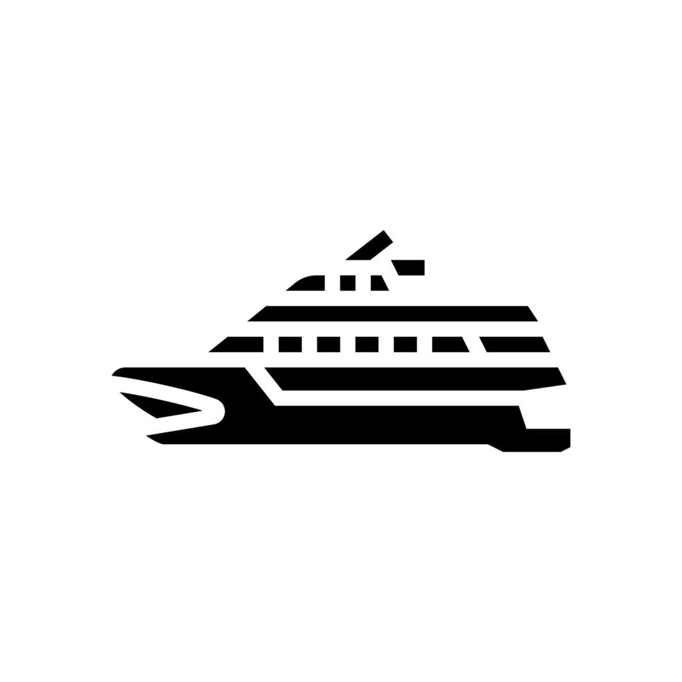catamarán barco glifo icono vector ilustración