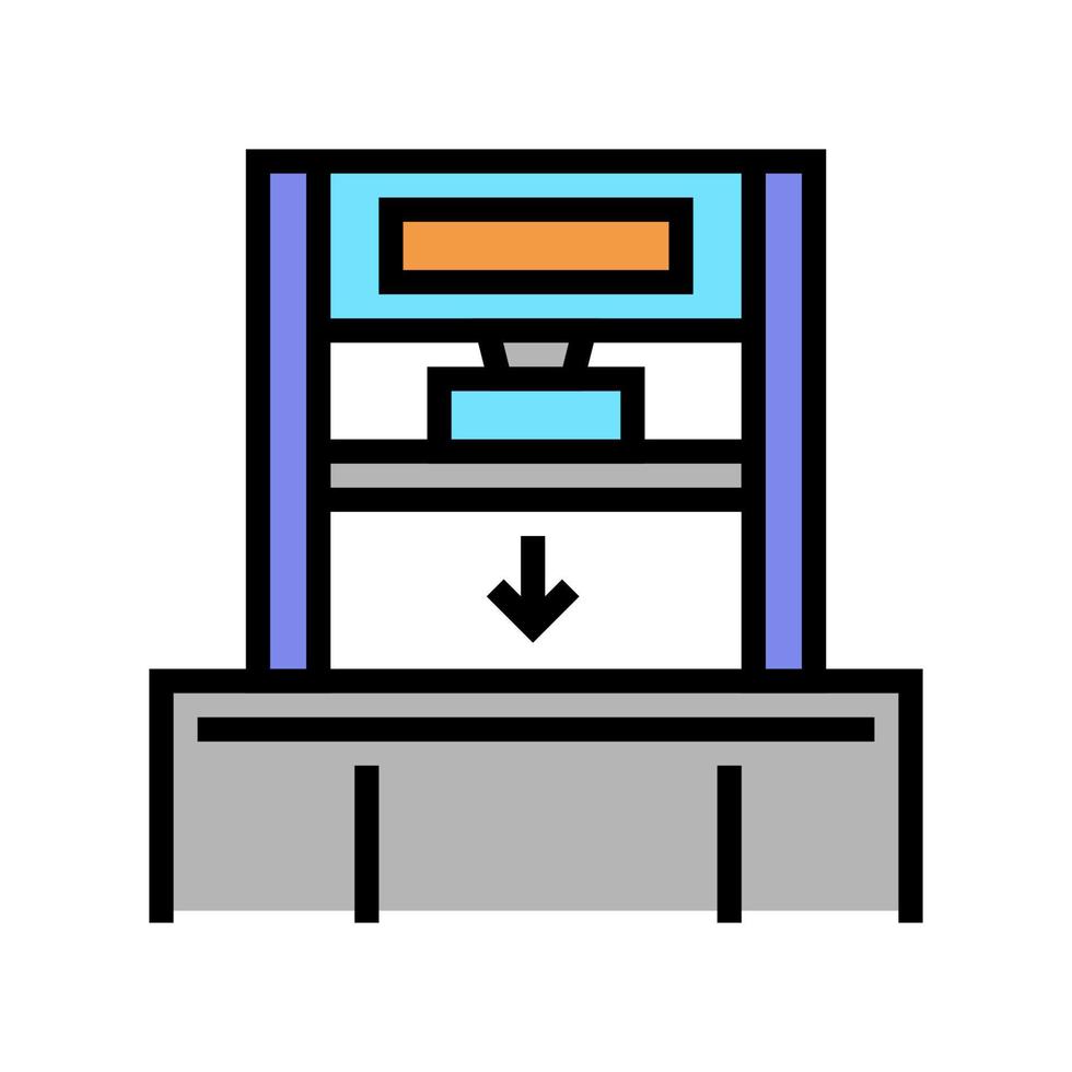 pressing machine color icon vector illustration