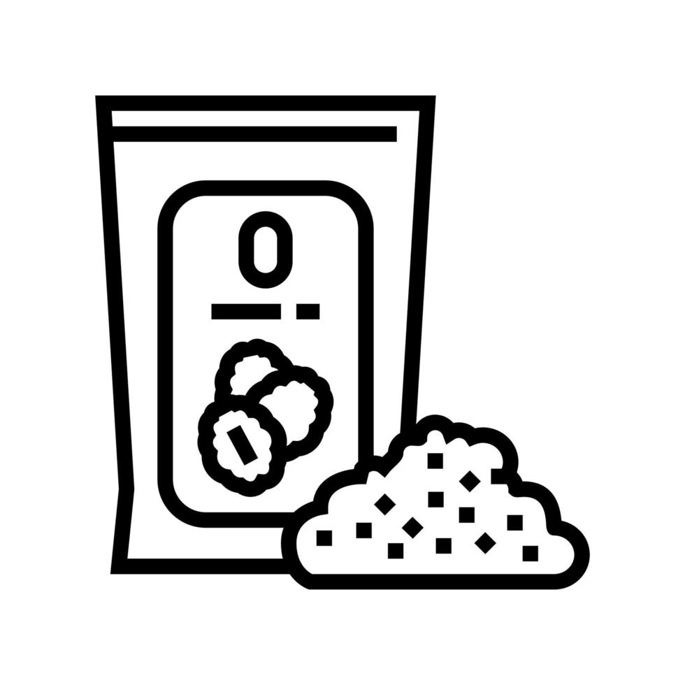 oat flour packaging line icon vector illustration