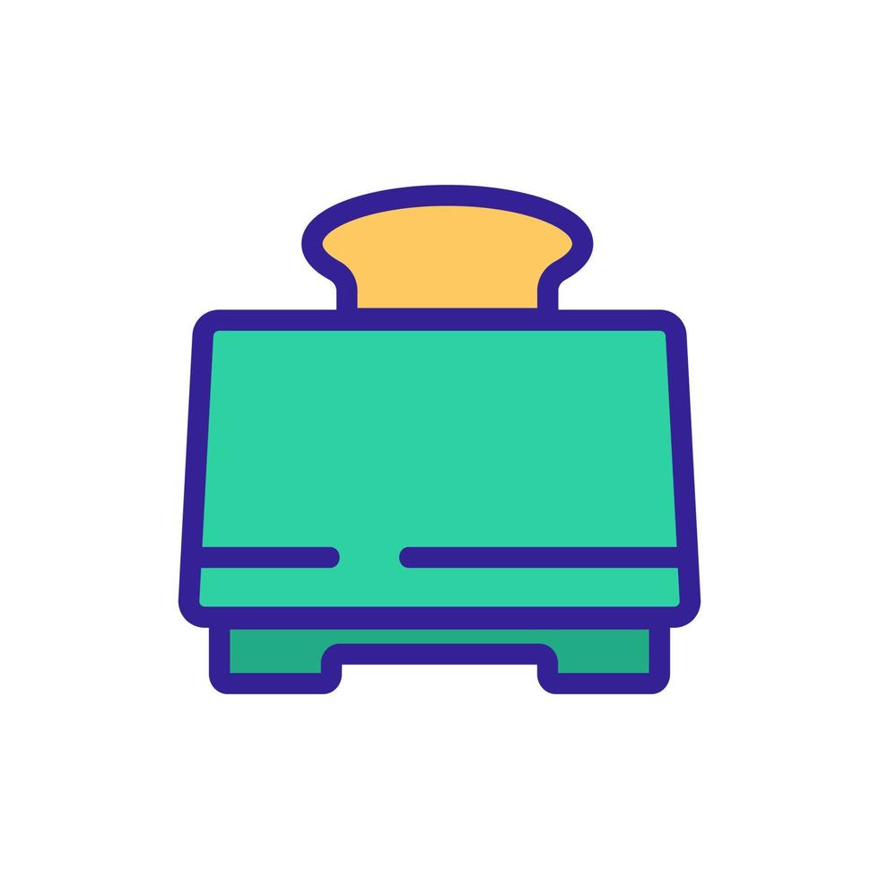 ready bread toast in toaster icon vector outline illustration