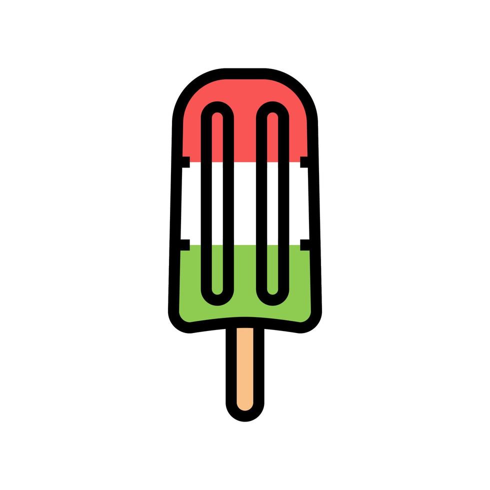 Ilustración de vector de icono de color de helado congelado