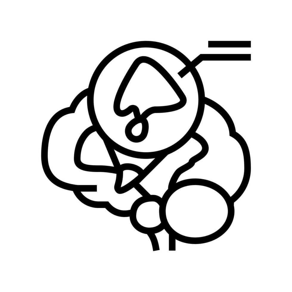 hypothalamus endocrinology line icon vector illustration