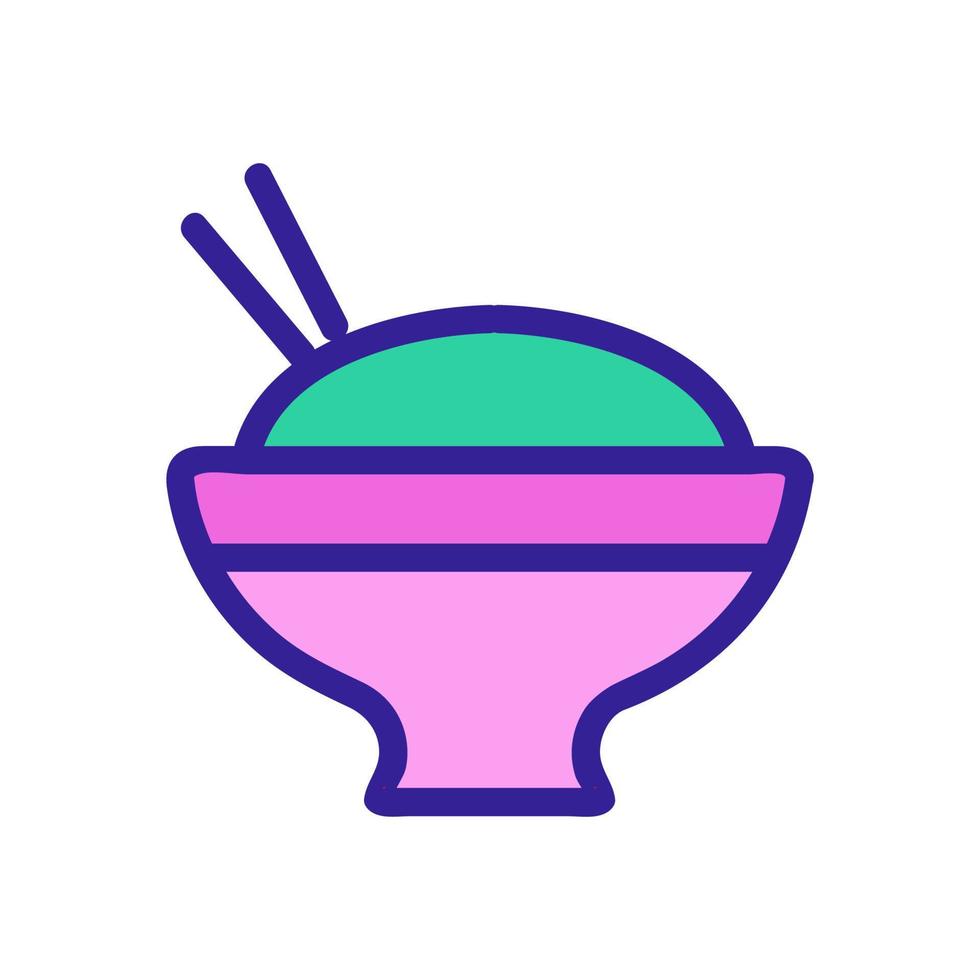 Rice icon vector. Isolated contour symbol illustration vector