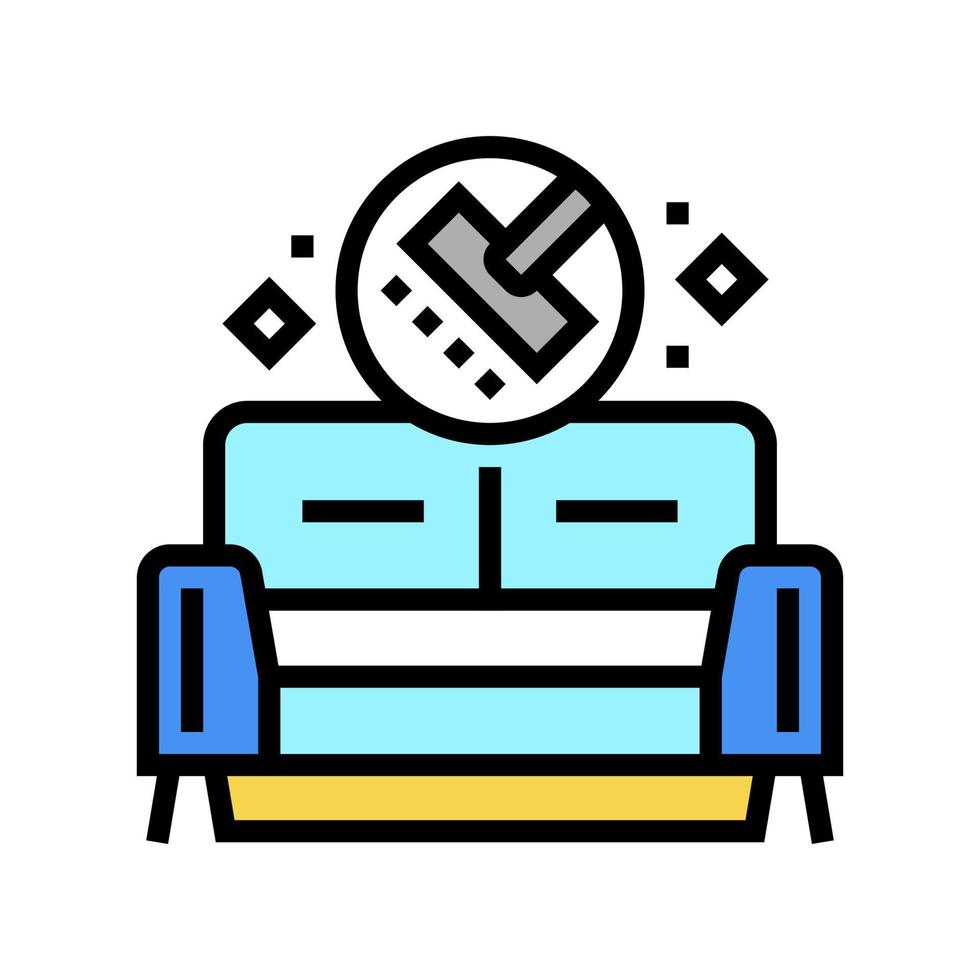 sofa cleaning color icon vector illustration