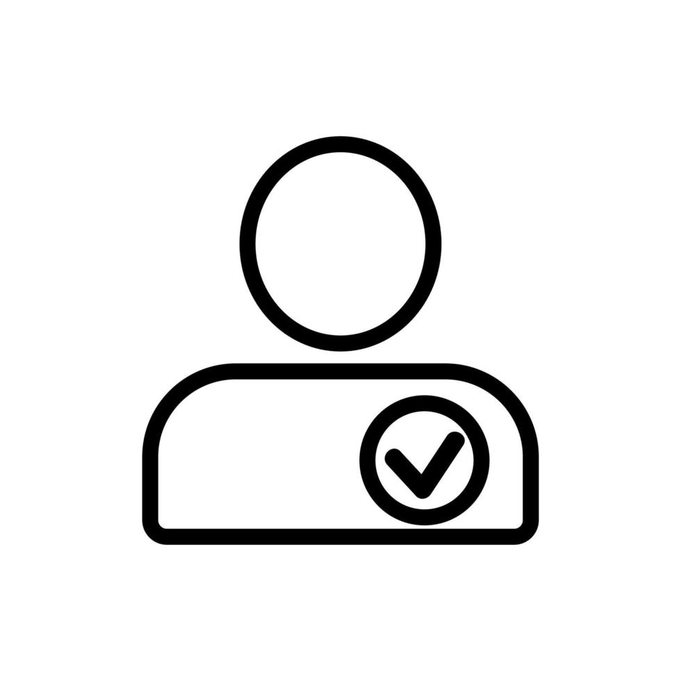 vector de icono de elección de candidato. ilustración de símbolo de contorno aislado