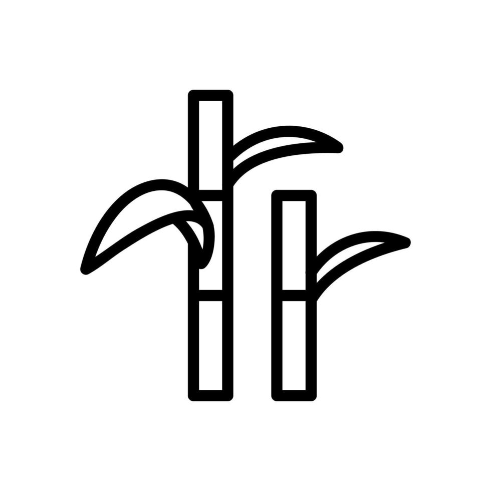 sugar cane icon vector. Isolated contour symbol illustration vector