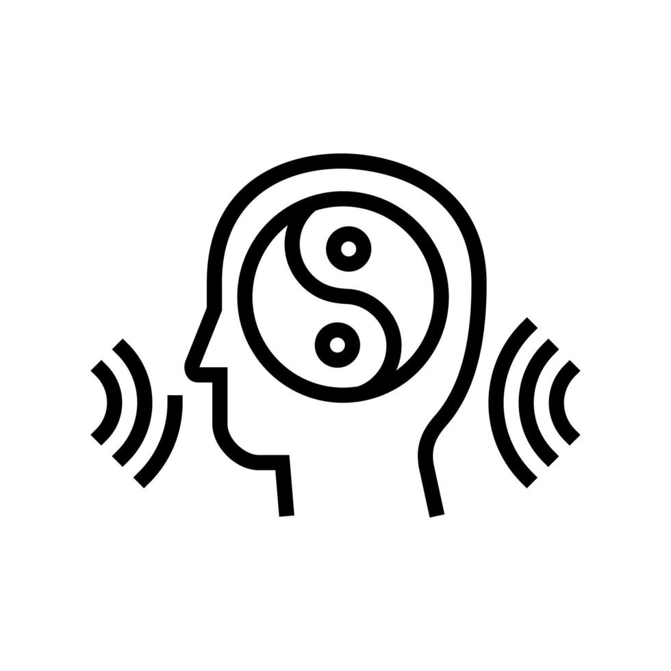 music for relaxation line icon vector illustration