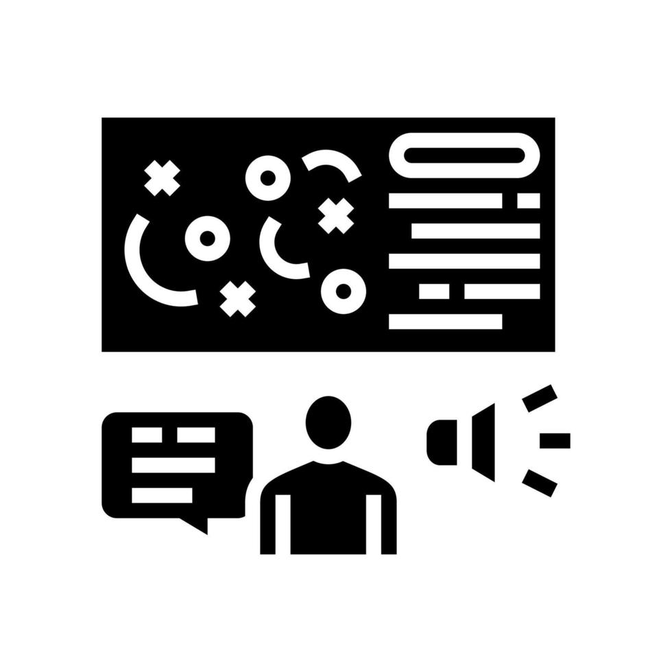 pr strategy glyph icon vector illustration