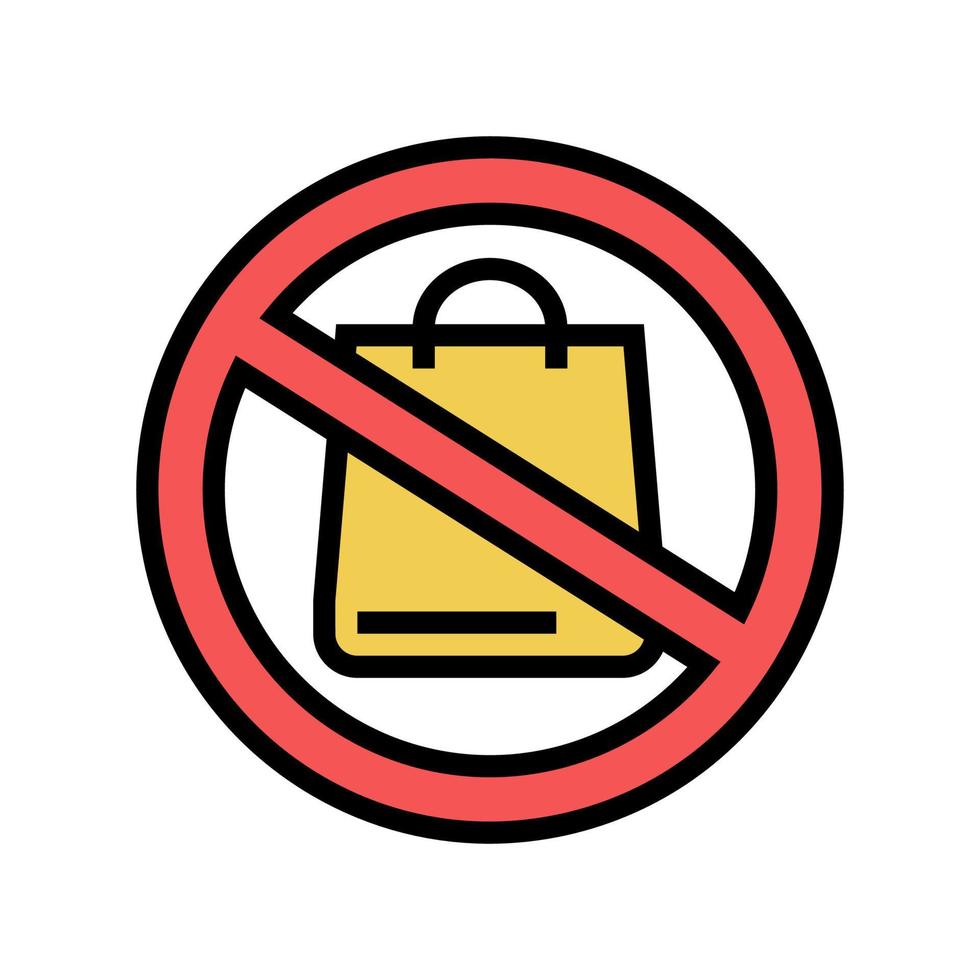 shopping addiction color icon vector illustration