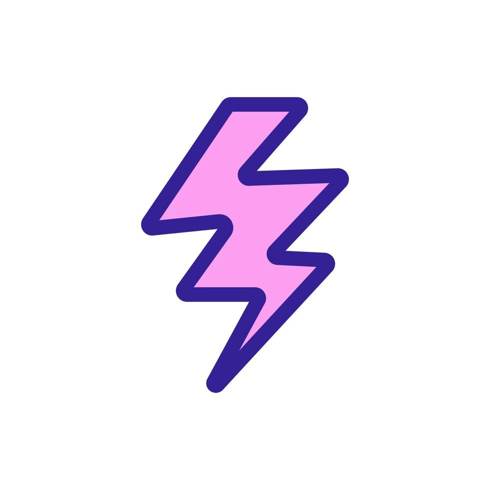 Lightning Storm Hurricane Icon Vector. Isolated contour symbol illustration vector