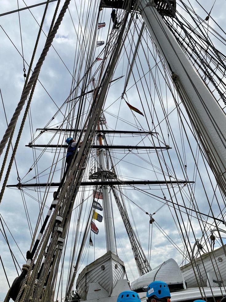 London in the UK in June 2022. A view of the Cutty Sark in London photo