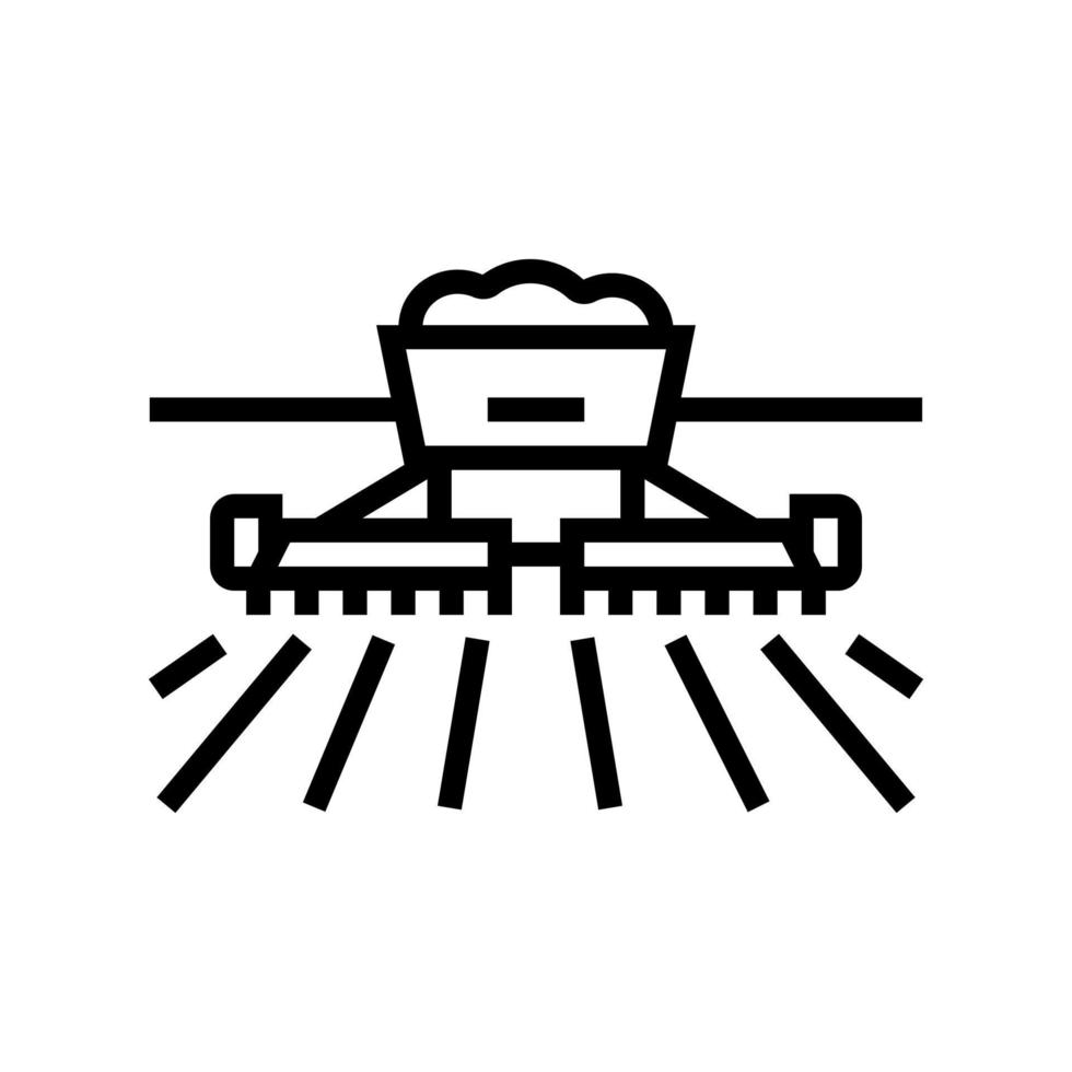 harvesting equipment line icon vector illustration