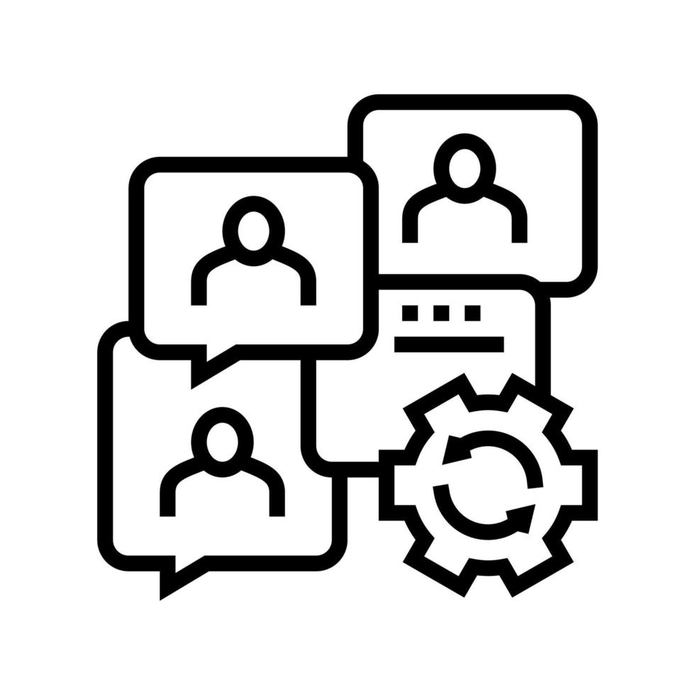 communication optimize line icon vector illustration