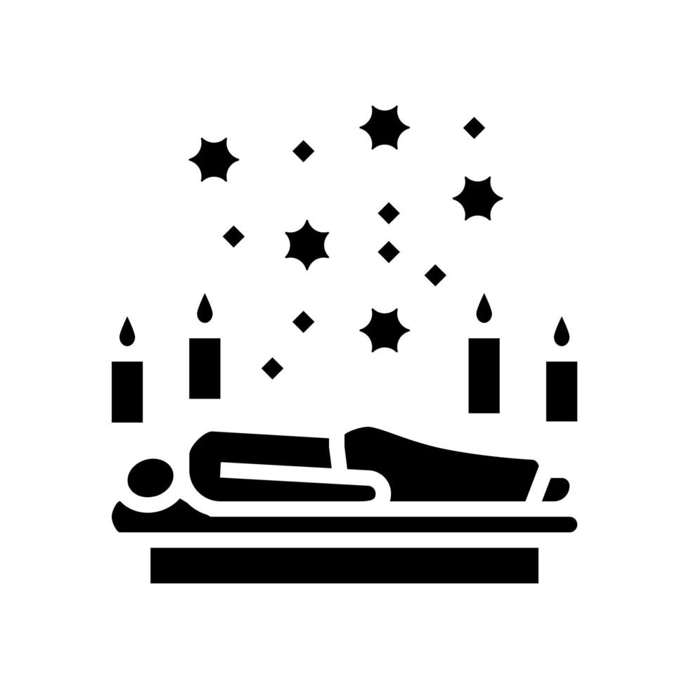 ilustración de vector de icono de glifo de tratamiento de spa