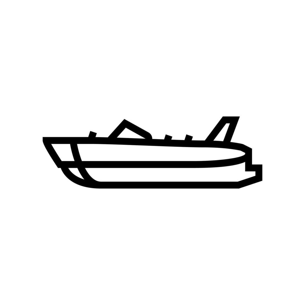 ilustración de vector de icono de línea de barco de cubierta