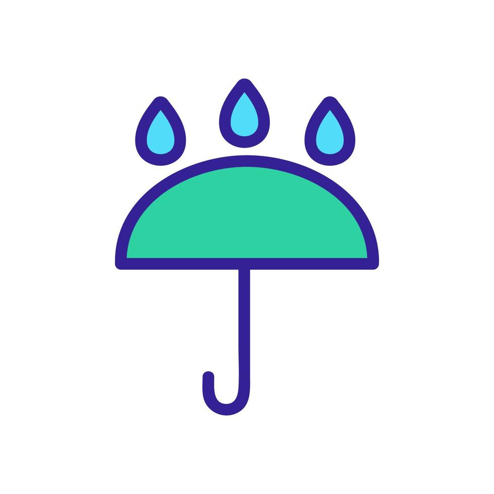 rain umbrella icon vector outline illustration