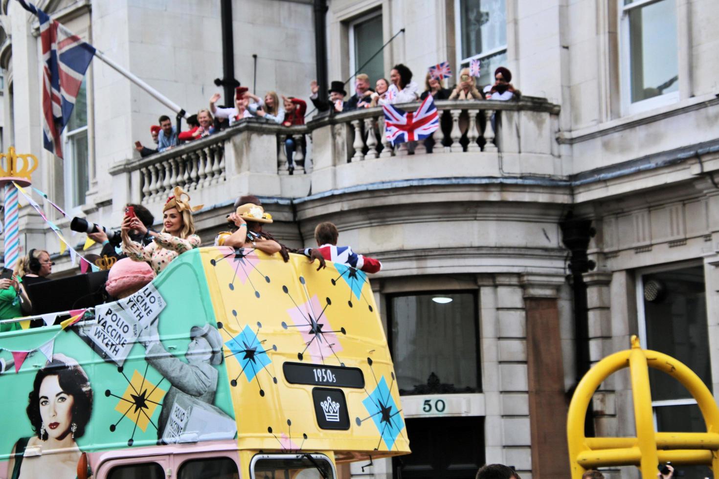 London in the UK in June 2022. A view of the Platinum Jubilee Parade photo