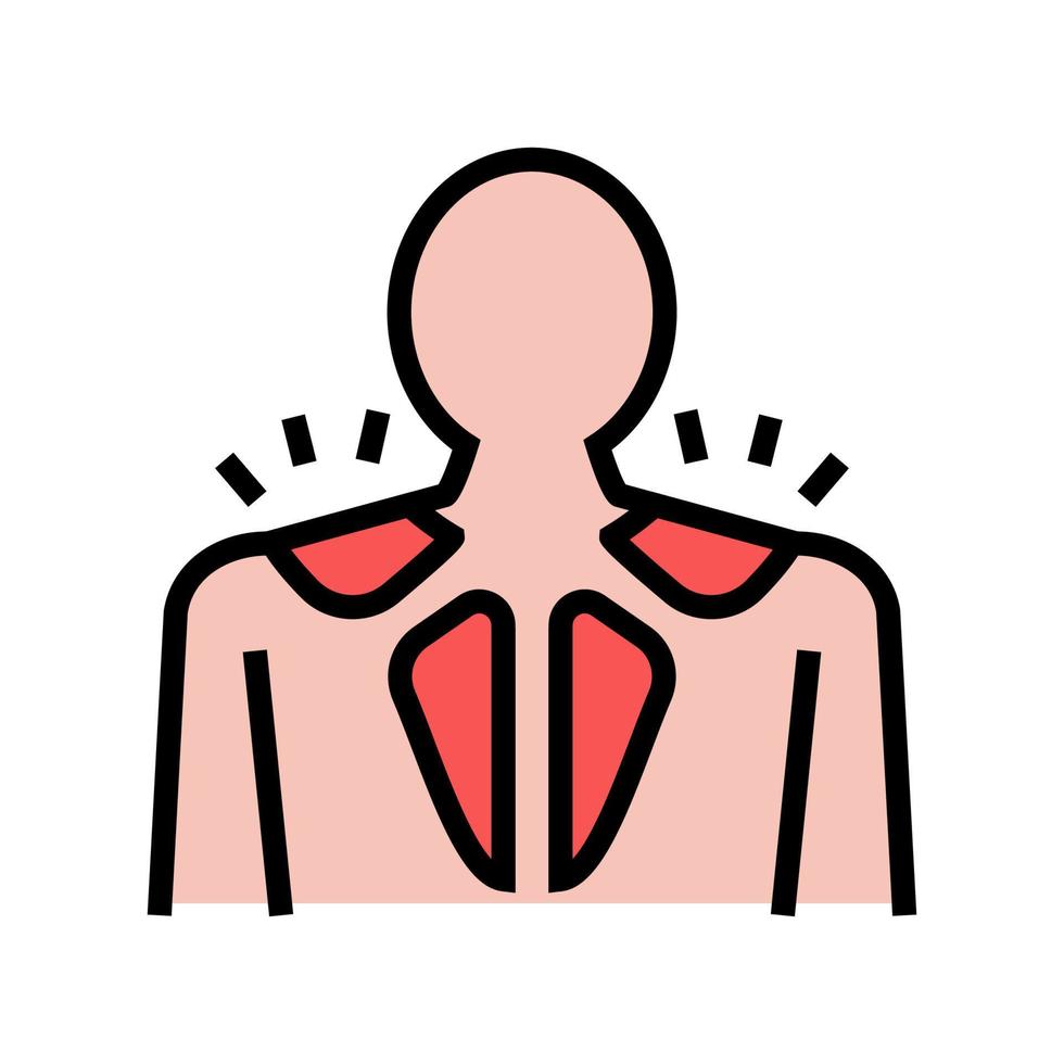 myositis disease color icon vector illustration