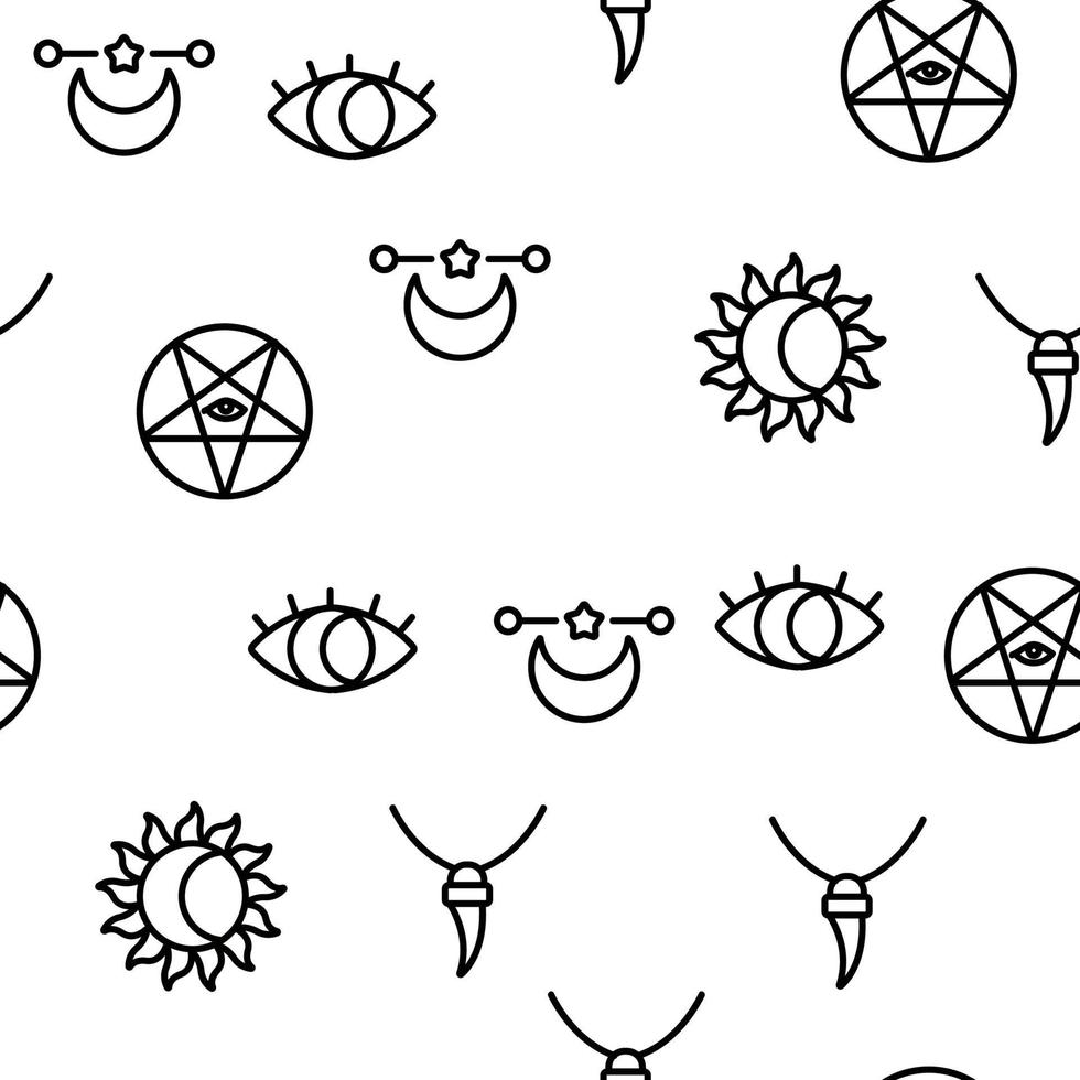 Mystic Symbol Tool Vector Seamless Pattern