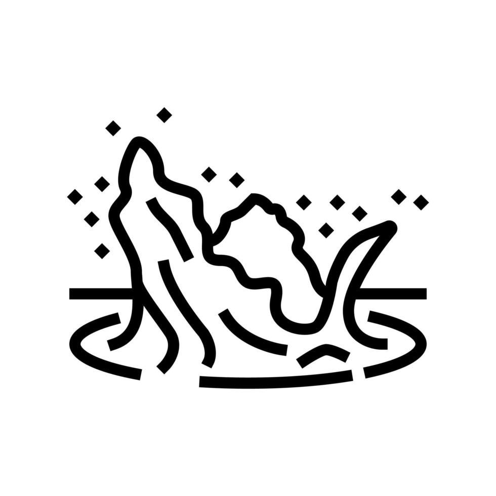 ilustración de vector de icono de línea de salpicaduras de agua