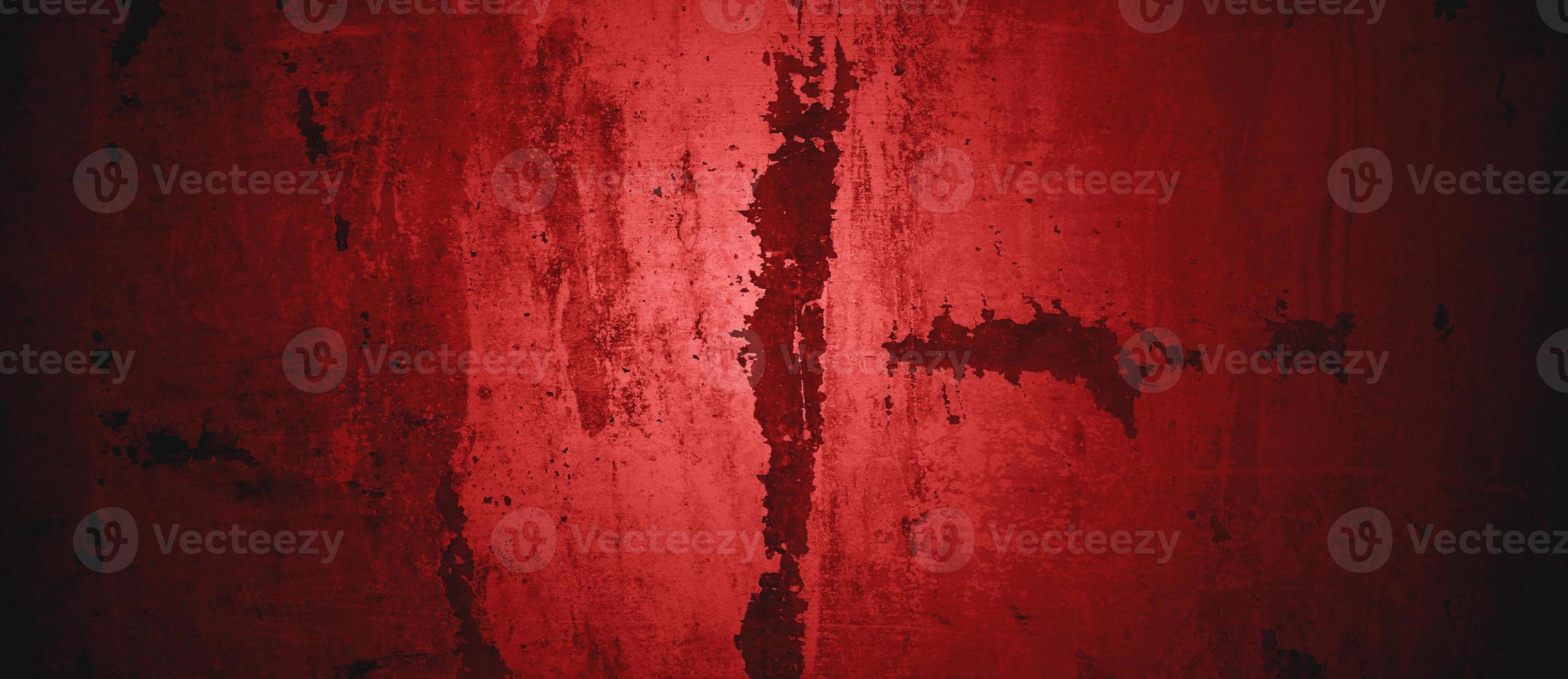 Dark red Wall Texture Background. Halloween background scary. Red and Black grunge background with scratches photo