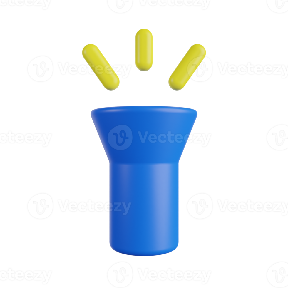 Flashlight 3D Illustration png