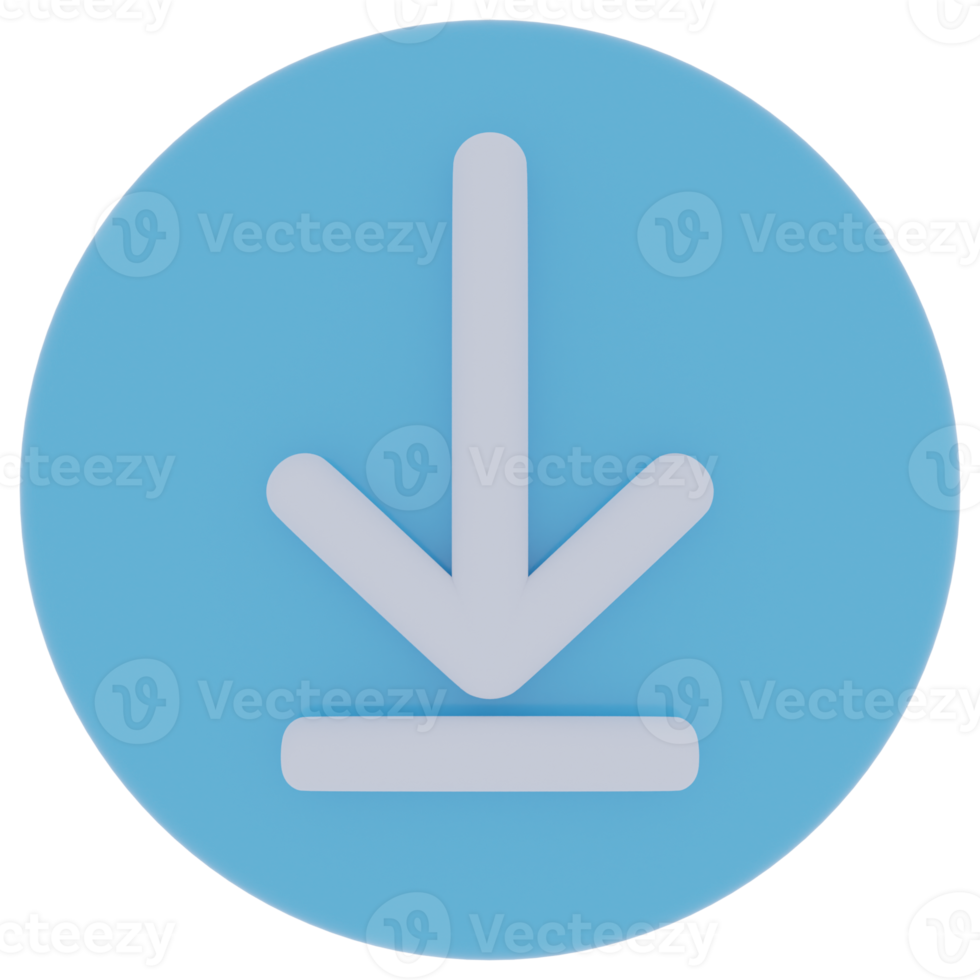 File Download Arrow 3D Illustration png