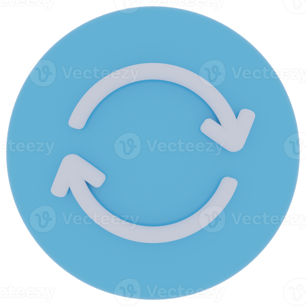 Synchronize Arrow 3D Illustration png