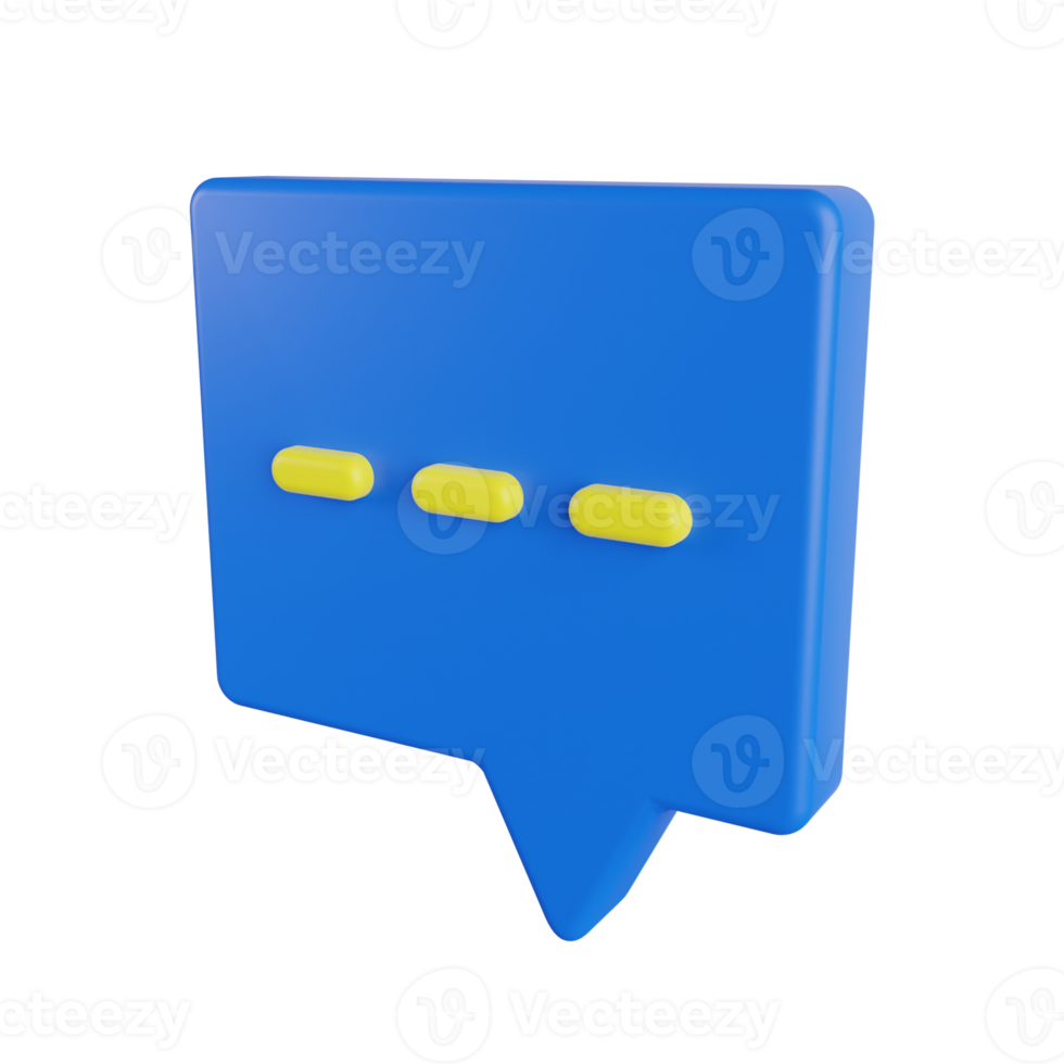 Chat Bubble 3D Illustration png