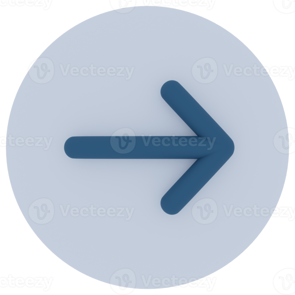 Right Arrow 3D Illustration png