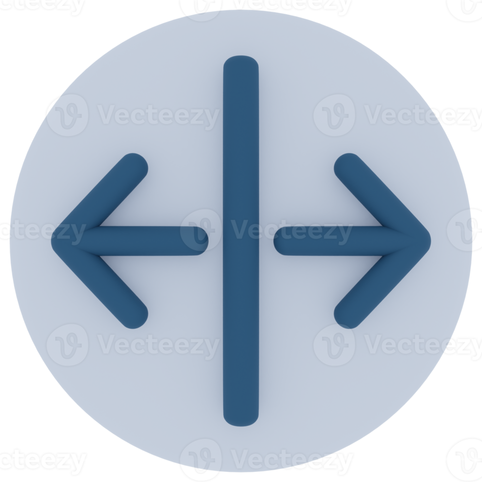 Wide Arrow 3D Illustration png