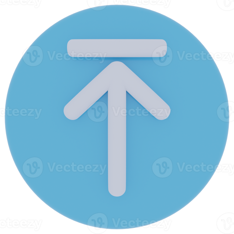 File Upload Arrow 3D Illustration png