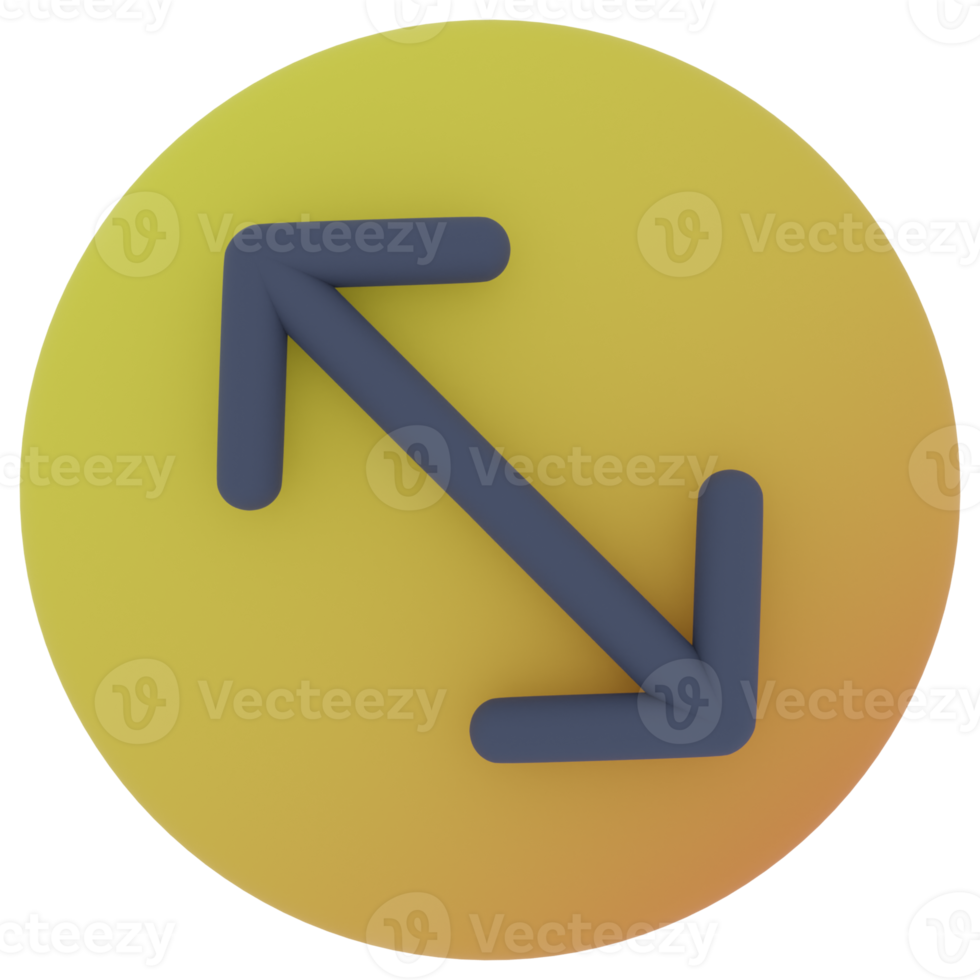 Full Screen Arrow 3D Illustration png