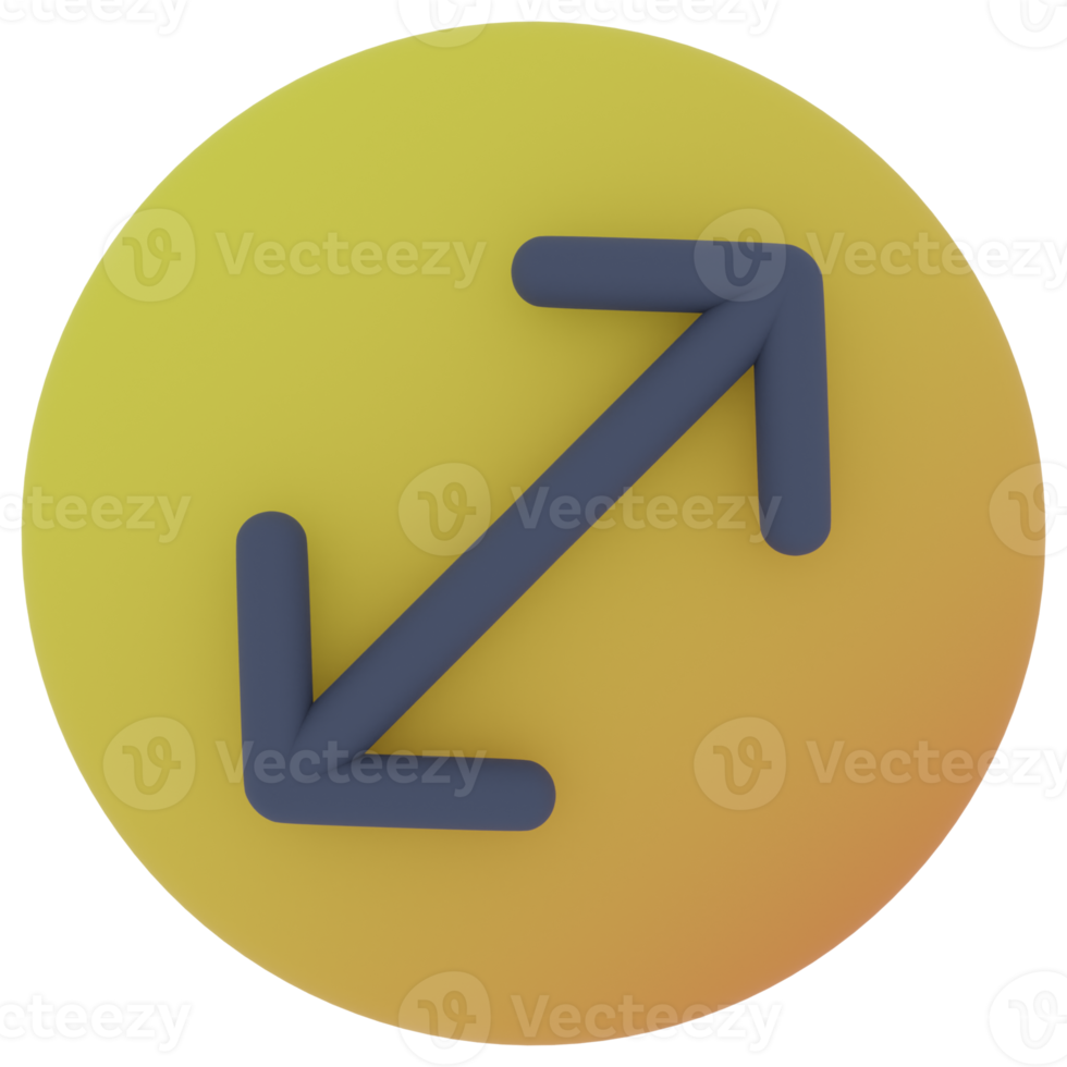 Full Screen Arrow 3D Illustration png