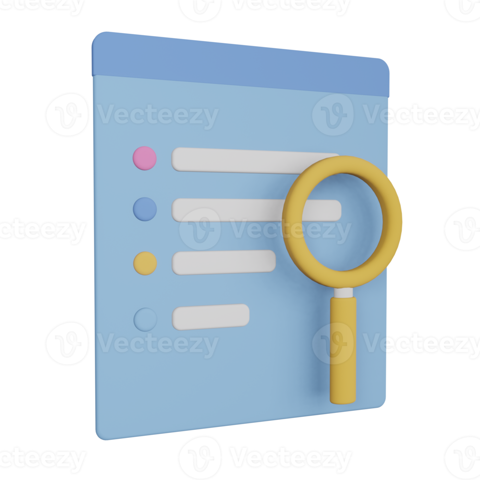 Analysis Report 3D Illustration png