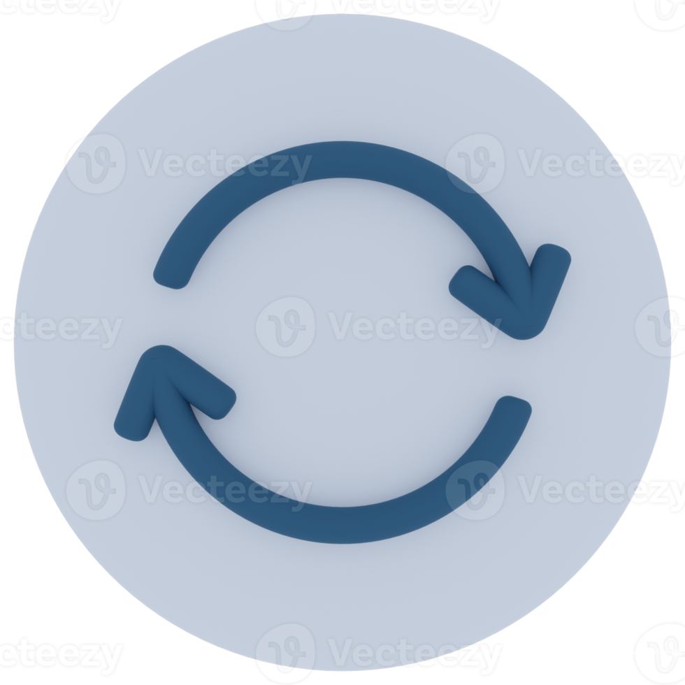 Synchronize Arrow 3D Illustration png