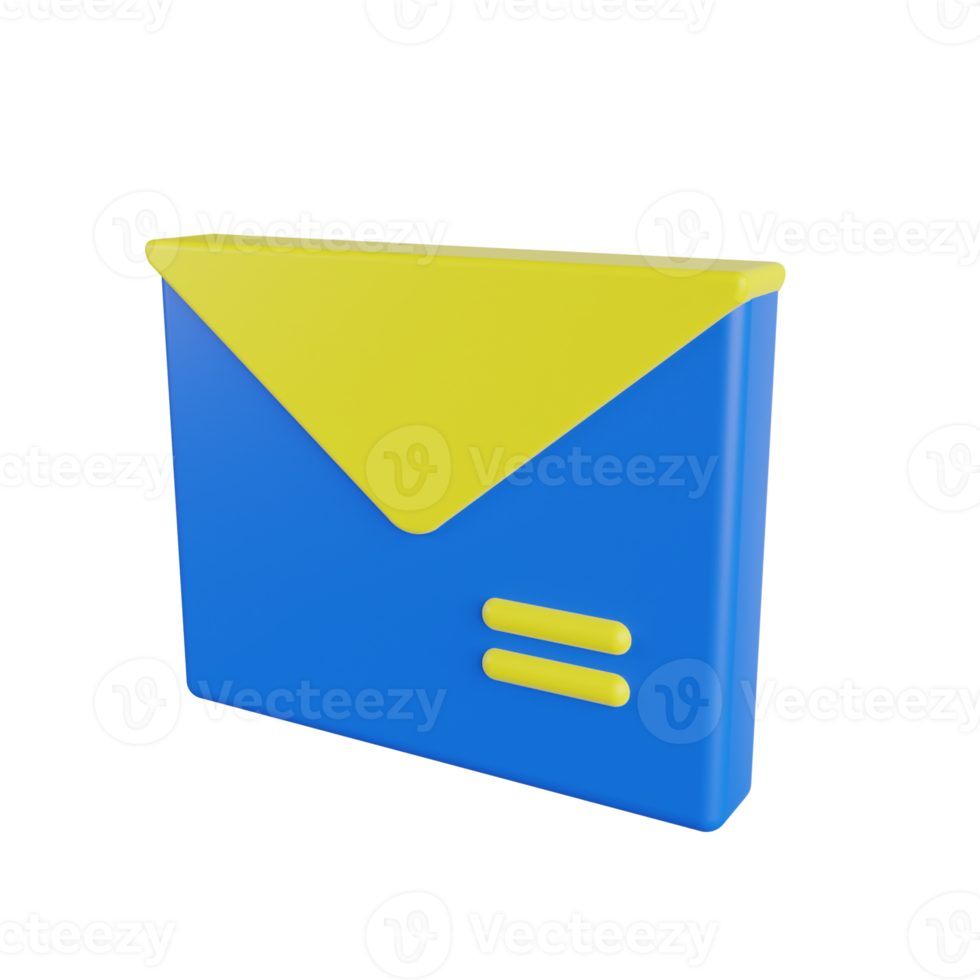 Ilustración 3d de correo png