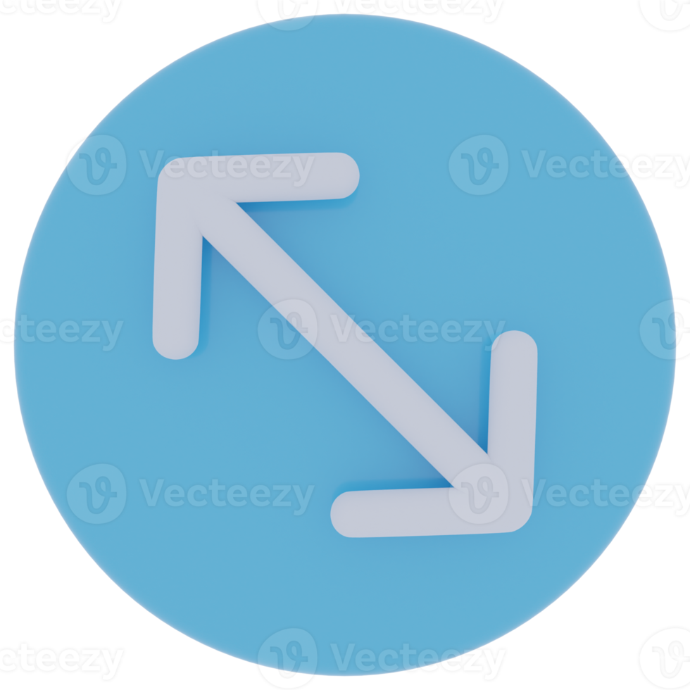 Full Screen Arrow 3D Illustration png