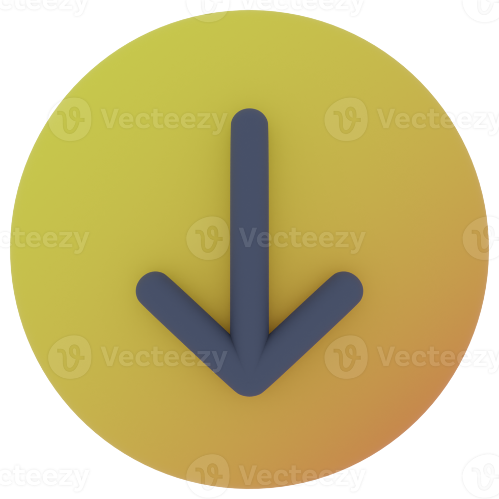 Down Arrow 3D Illustration png