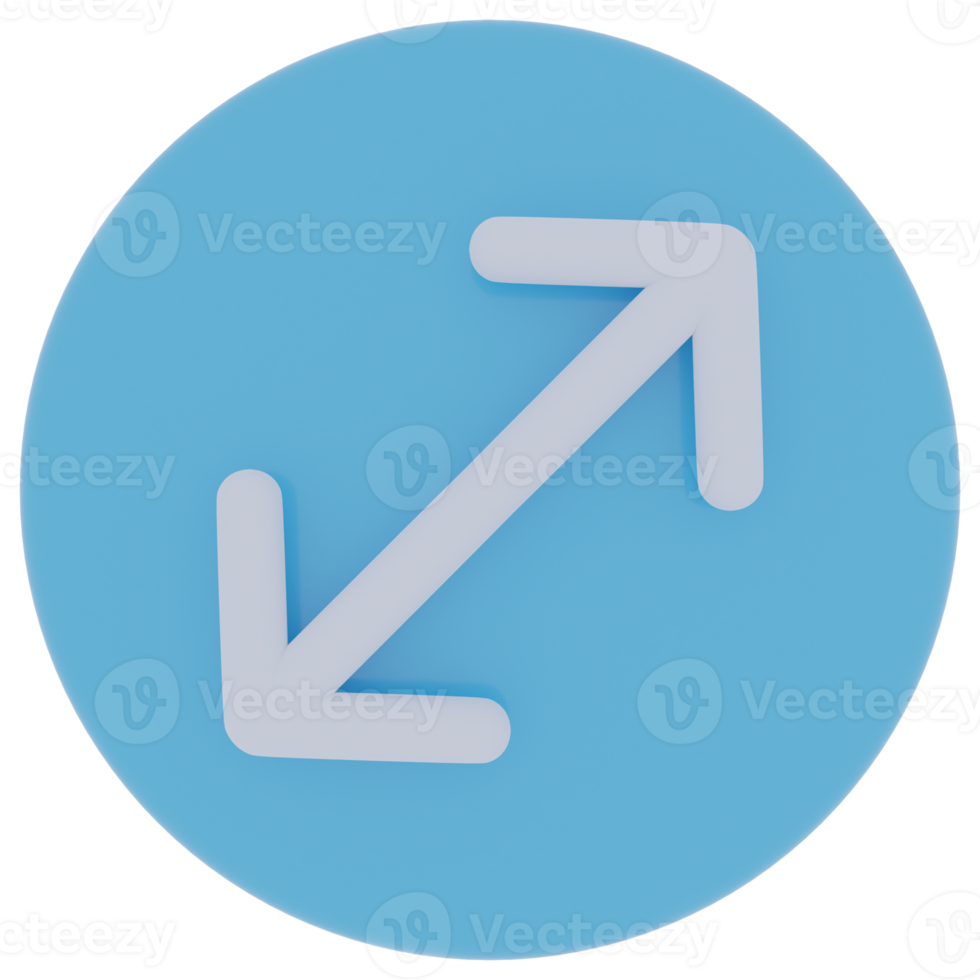 Full Screen Arrow 3D Illustration png