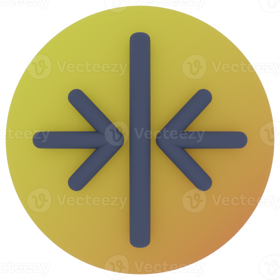 Narrow Arrow 3D Illustration png