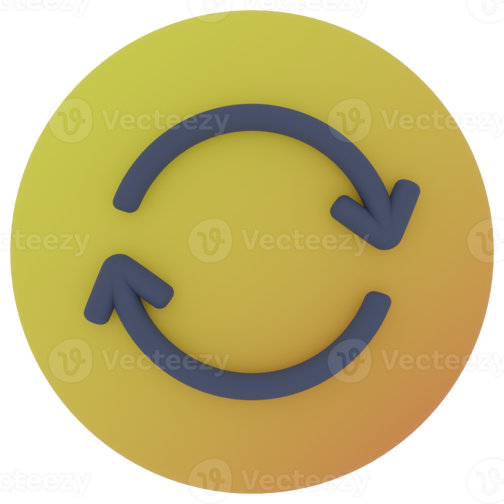 Synchronize Arrow 3D Illustration png