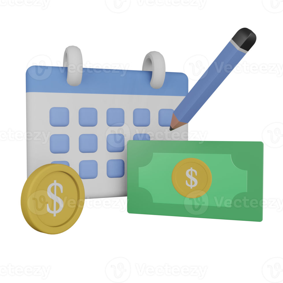 rekeningschema 3d illustratie png