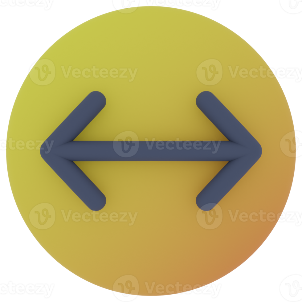 Left Right Arrow 3D Illustration png